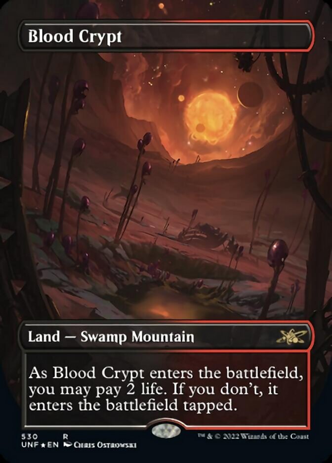 Blood Crypt (Borderless) (Galaxy Foil) [Unfinity] | Kessel Run Games Inc. 