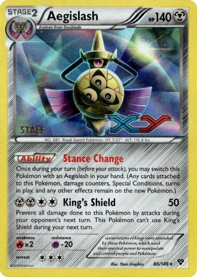 Aegislash (86/146) (Staff Prerelease Promo) [XY: Black Star Promos] | Kessel Run Games Inc. 