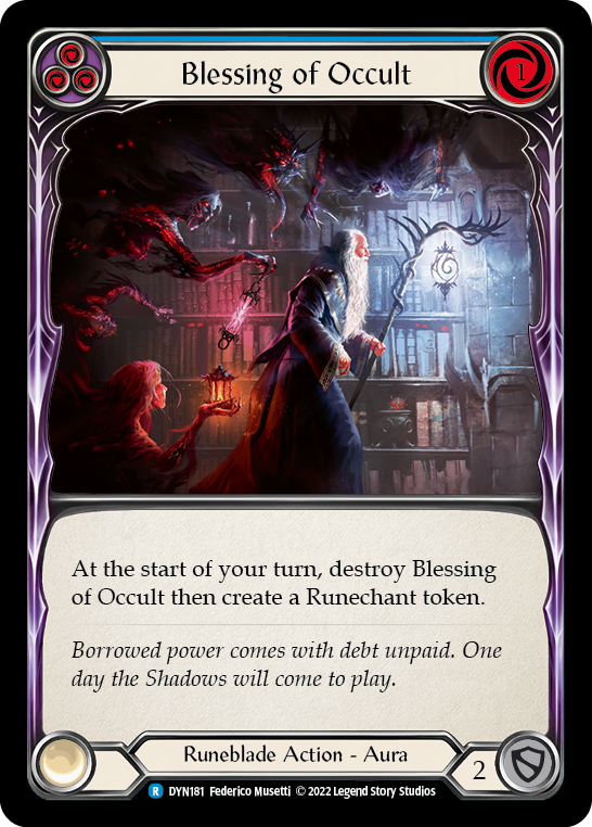 Blessing of Occult (Blue) [DYN181] (Dynasty)  Rainbow Foil | Kessel Run Games Inc. 