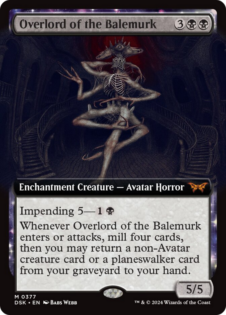 Overlord of the Balemurk (Extended Art) [Duskmourn: House of Horror] | Kessel Run Games Inc. 