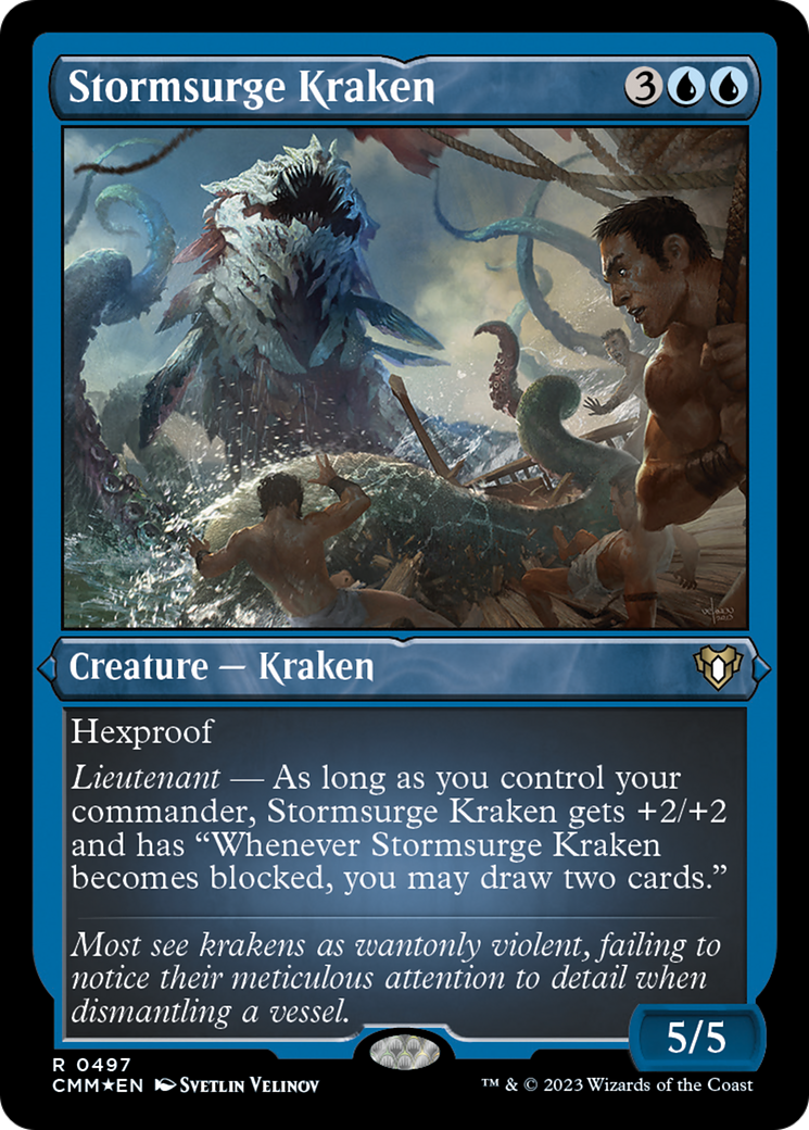 Stormsurge Kraken (Foil Etched) [Commander Masters] | Kessel Run Games Inc. 