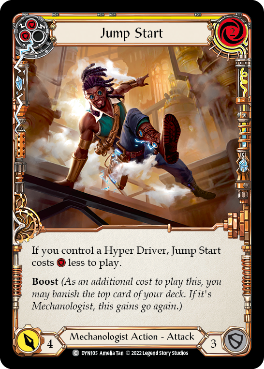 Jump Start (Yellow) [DYN105] (Dynasty)  Rainbow Foil | Kessel Run Games Inc. 