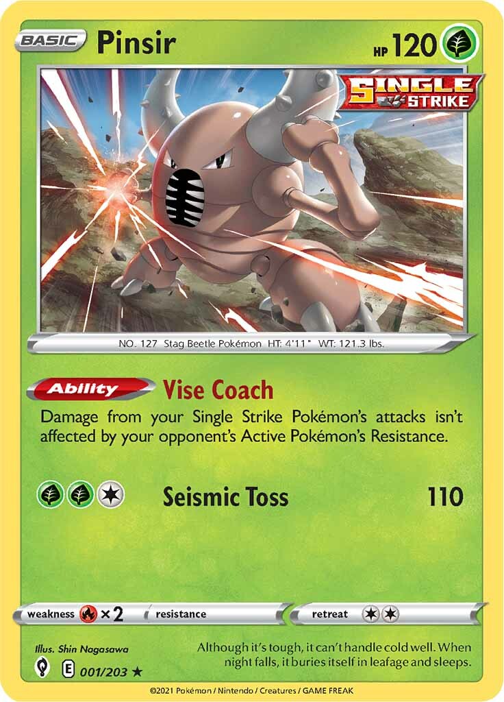 Pinsir (001/203) [Sword & Shield: Evolving Skies] | Kessel Run Games Inc. 