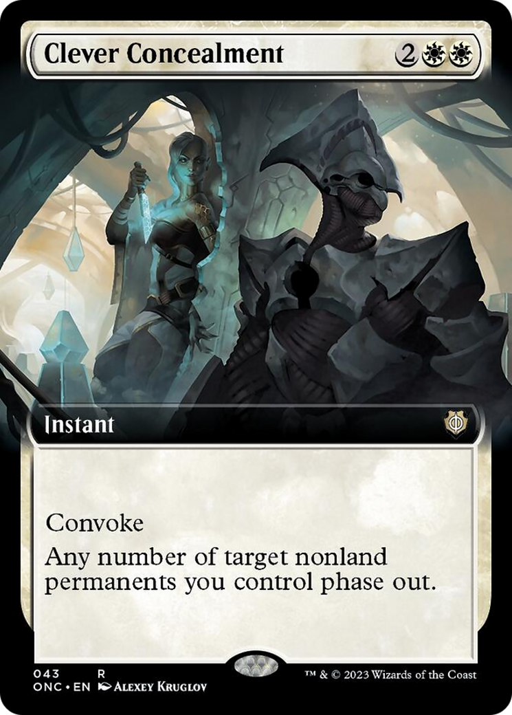 Clever Concealment (Extended Art) [Phyrexia: All Will Be One Commander] | Kessel Run Games Inc. 