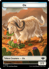 Zombie // Ox Warrior Double-Sided Token [Outlaws of Thunder Junction Commander Tokens] | Kessel Run Games Inc. 