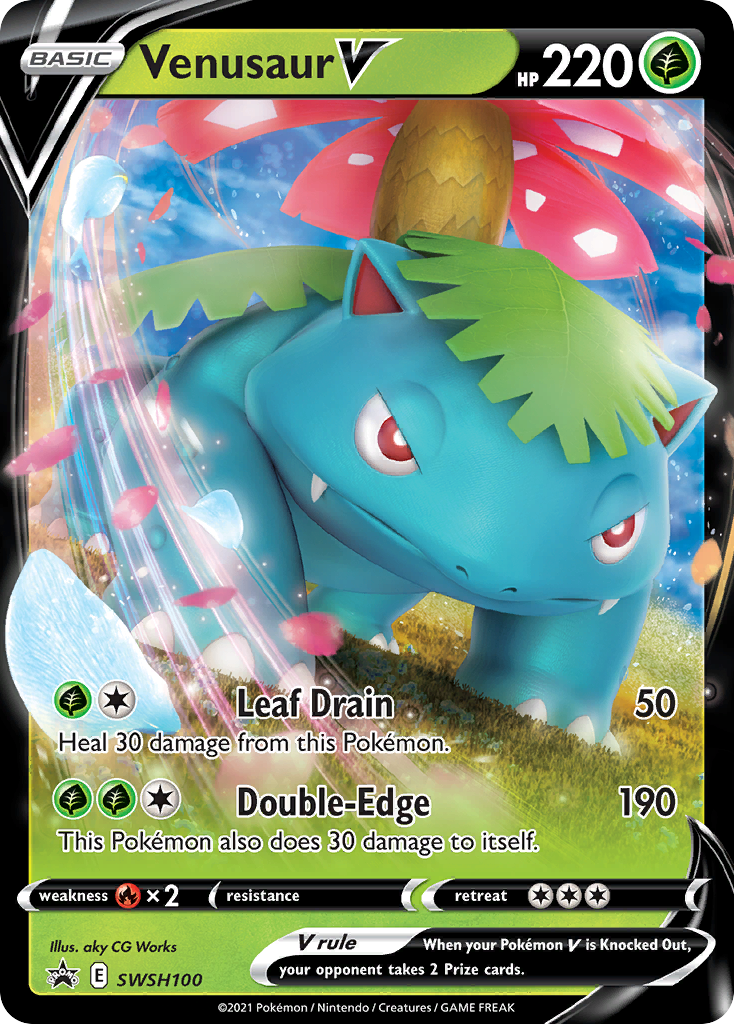 Venusaur V (SWSH100) [Sword & Shield: Black Star Promos] | Kessel Run Games Inc. 