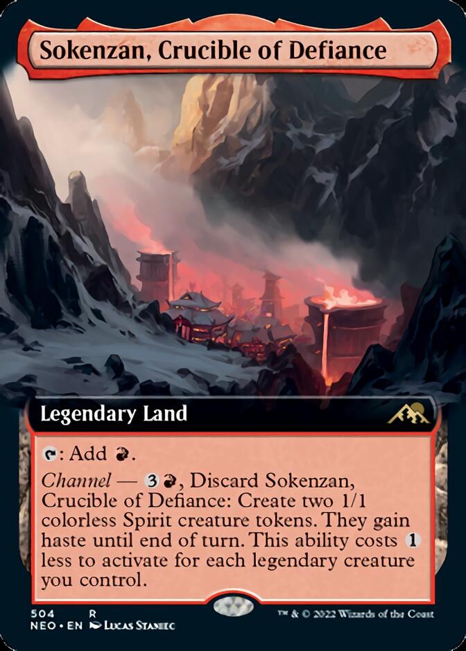 Sokenzan, Crucible of Defiance (Extended Art) [Kamigawa: Neon Dynasty] | Kessel Run Games Inc. 