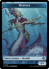 Frog Lizard // Merfolk (0003) Double-Sided Token [The Lost Caverns of Ixalan Commander Tokens] | Kessel Run Games Inc. 