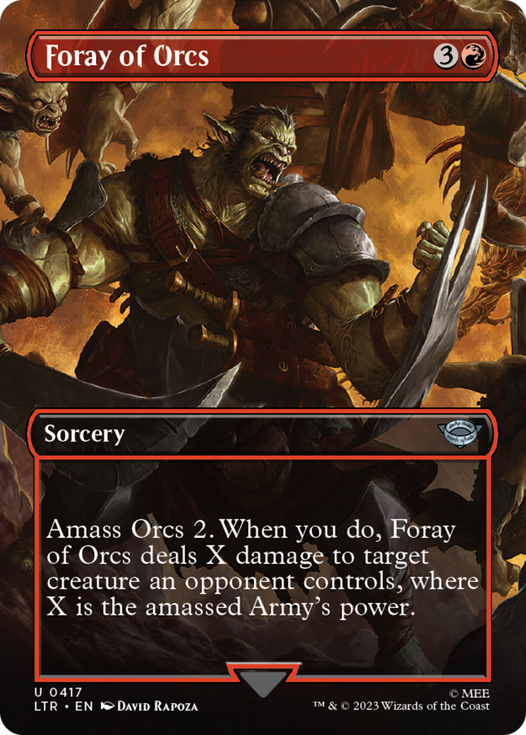 Foray of Orcs (Borderless Alternate Art) [The Lord of the Rings: Tales of Middle-Earth] | Kessel Run Games Inc. 