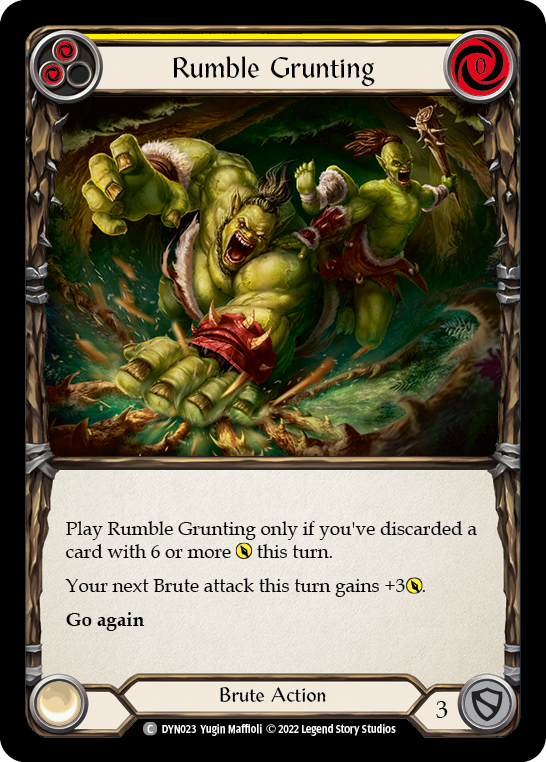 Rumble Grunting (Yellow) [DYN023] (Dynasty)  Rainbow Foil | Kessel Run Games Inc. 