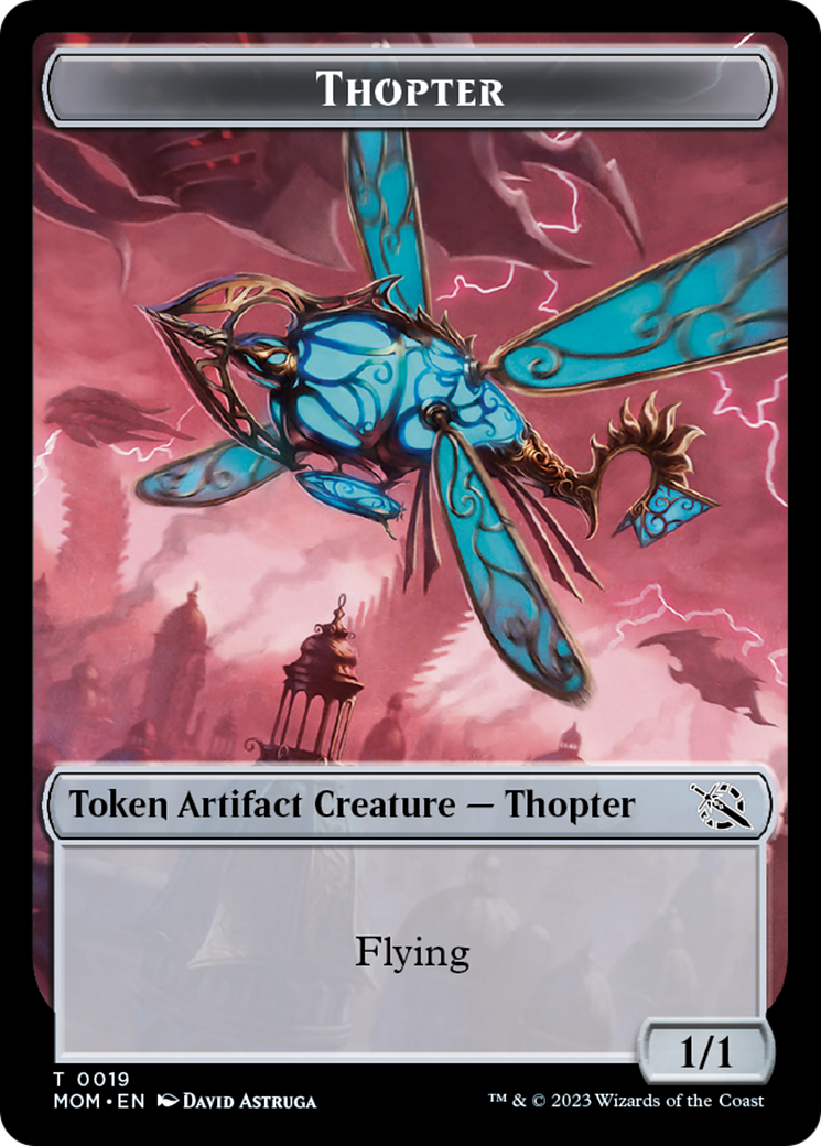 Elemental (9) // Thopter Double-Sided Token [March of the Machine Tokens] | Kessel Run Games Inc. 