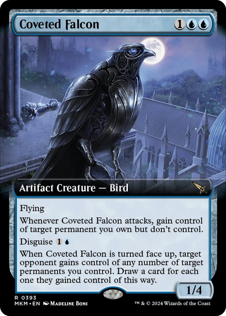 Coveted Falcon (Extended Art) [Murders at Karlov Manor] | Kessel Run Games Inc. 