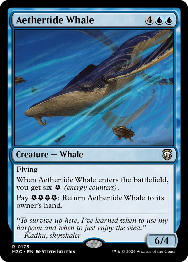 Aethertide Whale (Ripple Foil) [Modern Horizons 3 Commander] | Kessel Run Games Inc. 