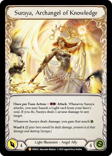 Invoke Suraya // Suraya, Archangel of Knowledge [DYN212] (Dynasty)  Cold Foil | Kessel Run Games Inc. 