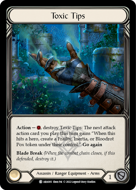 Toxic Tips [ARA005] (Outsiders Arakni Blitz Deck) | Kessel Run Games Inc. 