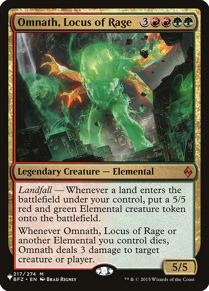 Omnath, Locus of Rage [The List] | Kessel Run Games Inc. 