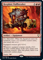 Hexplate Wallbreaker [Phyrexia: All Will Be One Commander] | Kessel Run Games Inc. 