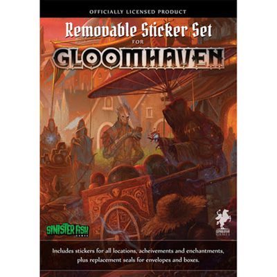 Gloomhaven: Jaws of the Lion Removable Sticker Set & Map | Kessel Run Games Inc. 