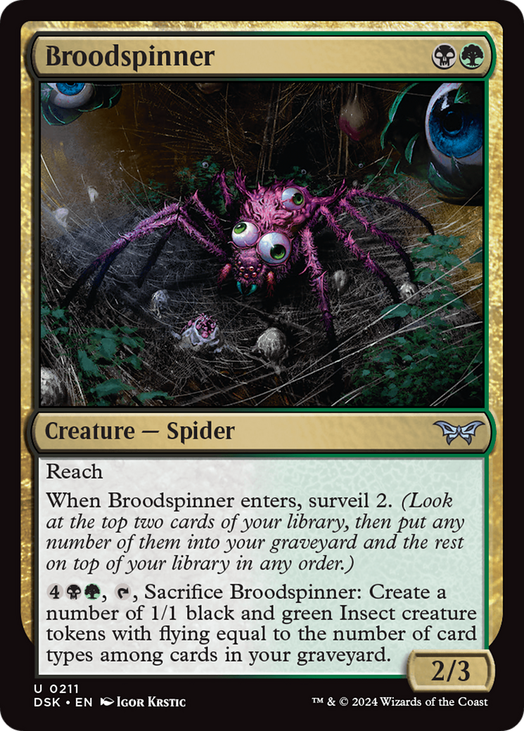 Broodspinner [Duskmourn: House of Horror] | Kessel Run Games Inc. 