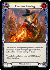 Emeritus Scolding (Yellow) [EVR126] (Everfest)  1st Edition Rainbow Foil | Kessel Run Games Inc. 