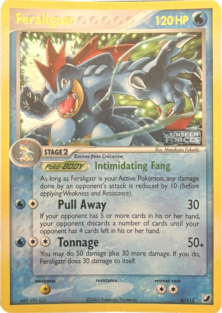 Feraligatr (4/115) (Stamped) [EX: Unseen Forces] | Kessel Run Games Inc. 