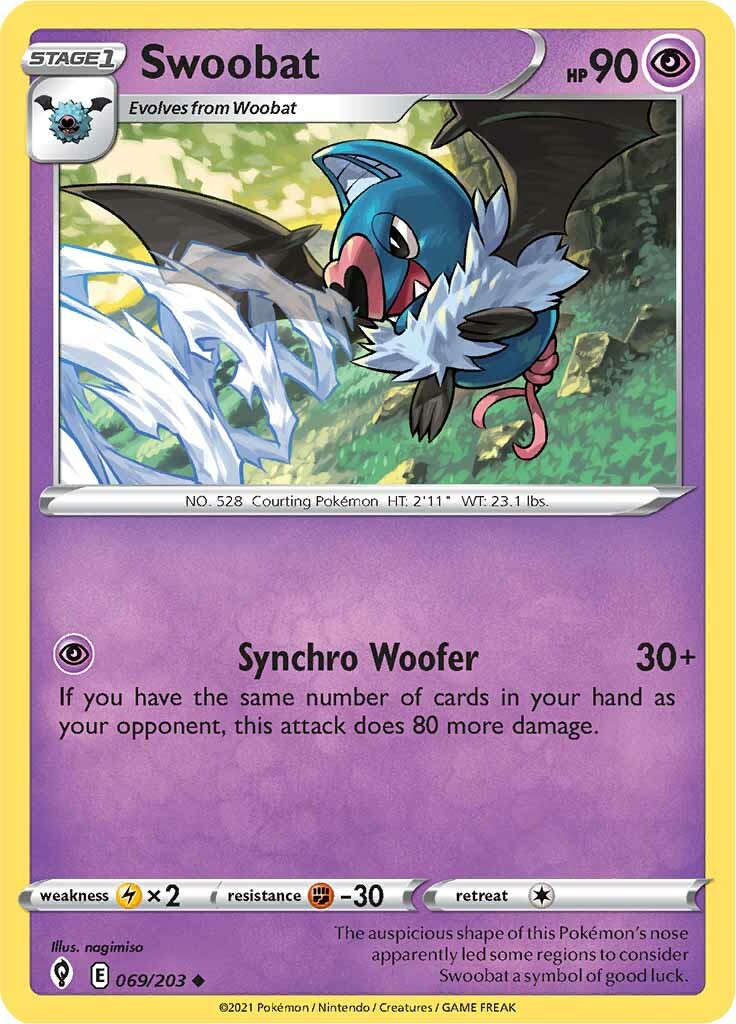 Swoobat (069/203) [Sword & Shield: Evolving Skies] | Kessel Run Games Inc. 