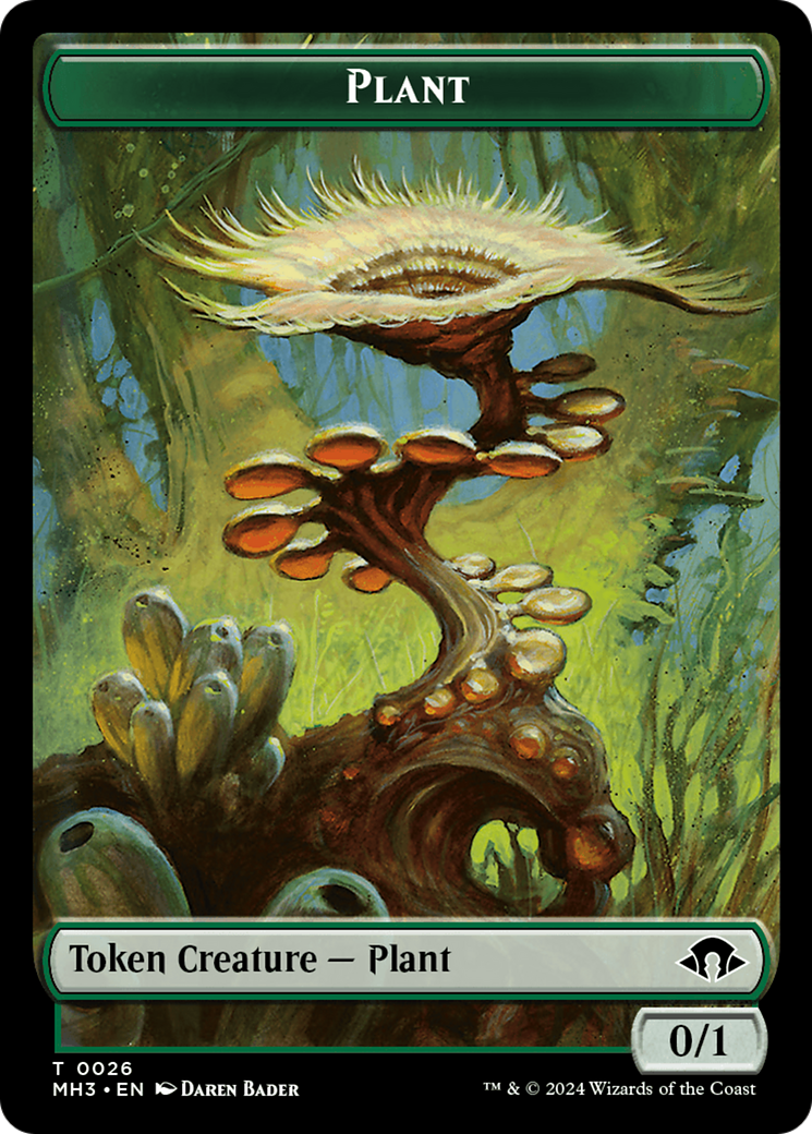 Ape (Ripple Foil) // Plant Double-Sided Token [Modern Horizons 3 Commander Tokens] | Kessel Run Games Inc. 