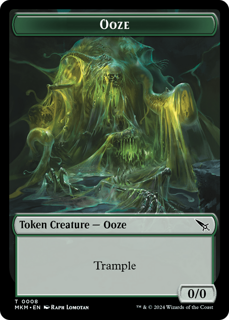 Detective // Ooze Double-Sided Token [Murders at Karlov Manor Tokens] | Kessel Run Games Inc. 