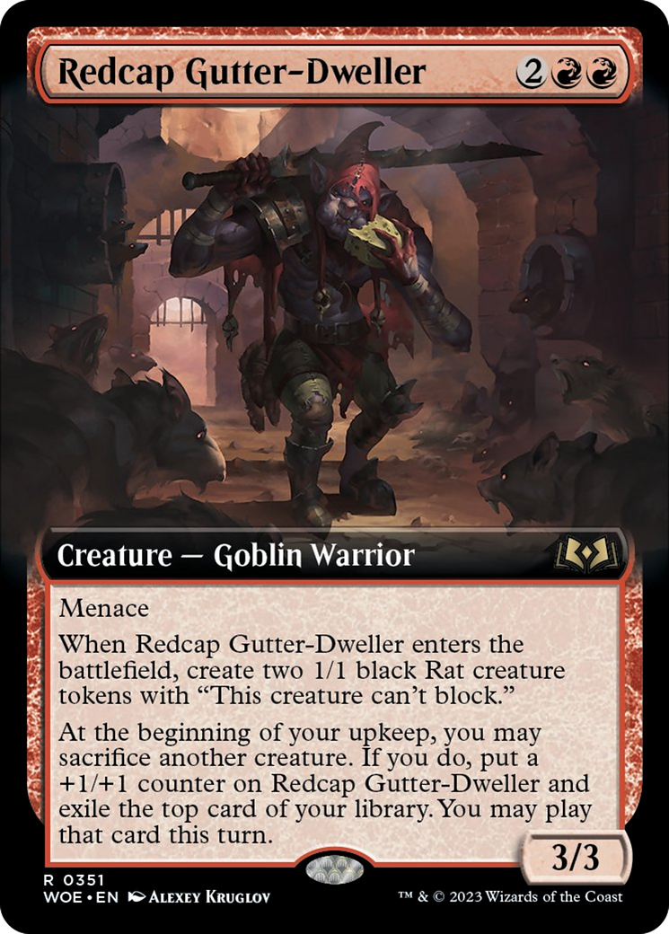 Redcap Gutter-Dweller (Extended Art) [Wilds of Eldraine] | Kessel Run Games Inc. 