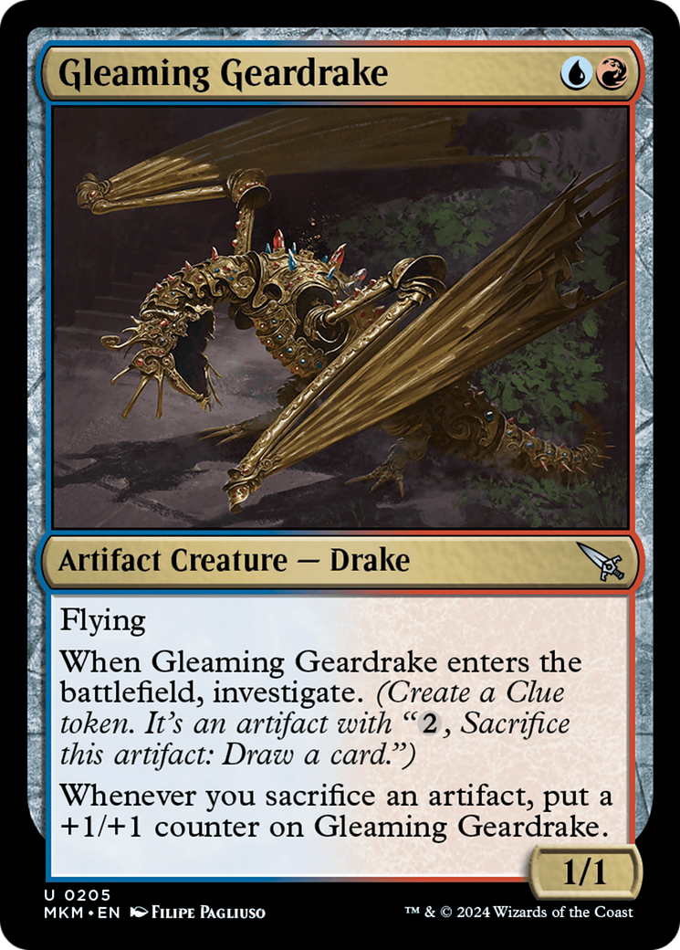 Gleaming Geardrake [Murders at Karlov Manor] | Kessel Run Games Inc. 