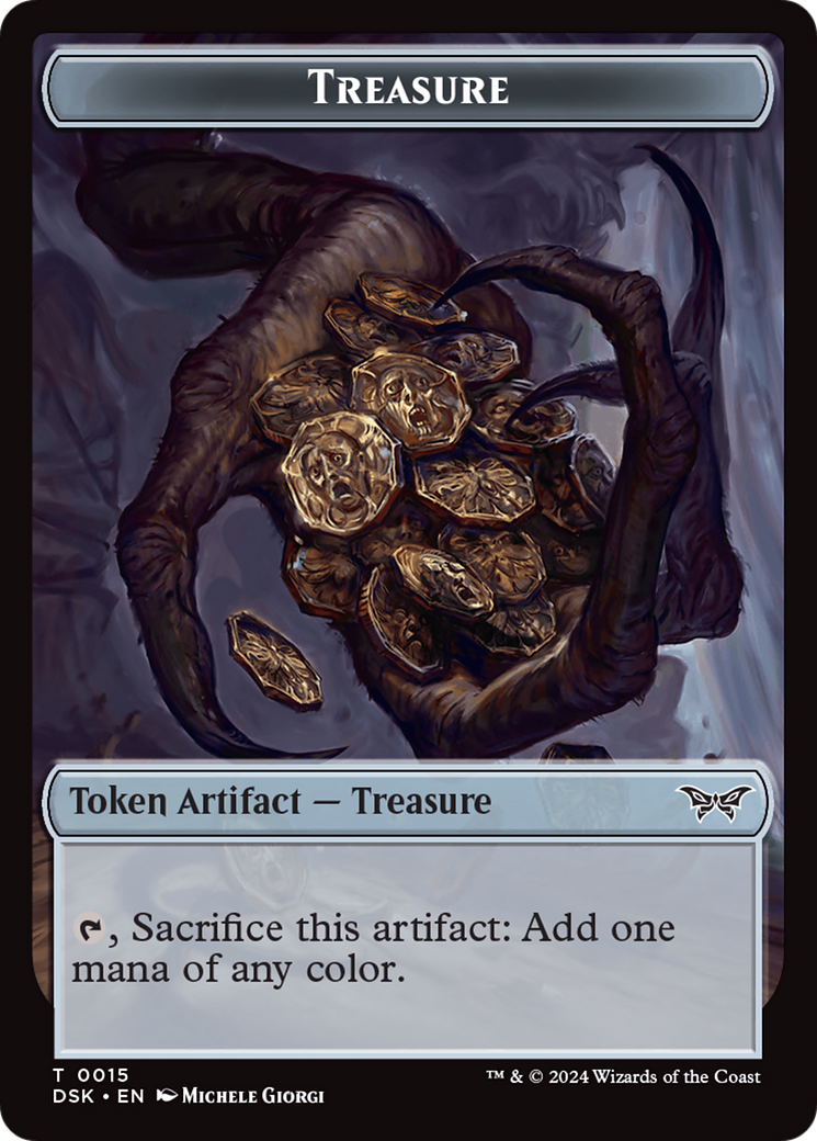 Toy // Treasure Double-Sided Token [Duskmourn: House of Horror Tokens] | Kessel Run Games Inc. 