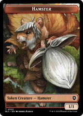 Hamster // Beast (024) Double-Sided Token [Bloomburrow Commander Tokens] | Kessel Run Games Inc. 