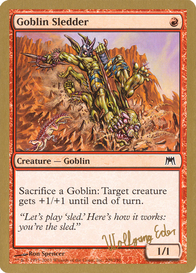 Goblin Sledder (Wolfgang Eder) [World Championship Decks 2003] | Kessel Run Games Inc. 