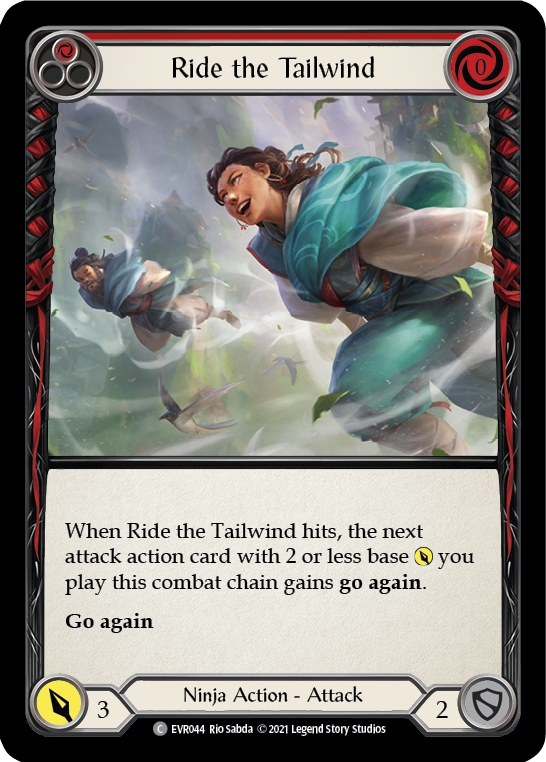 Ride the Tailwind (Red) [EVR044] (Everfest)  1st Edition Rainbow Foil | Kessel Run Games Inc. 