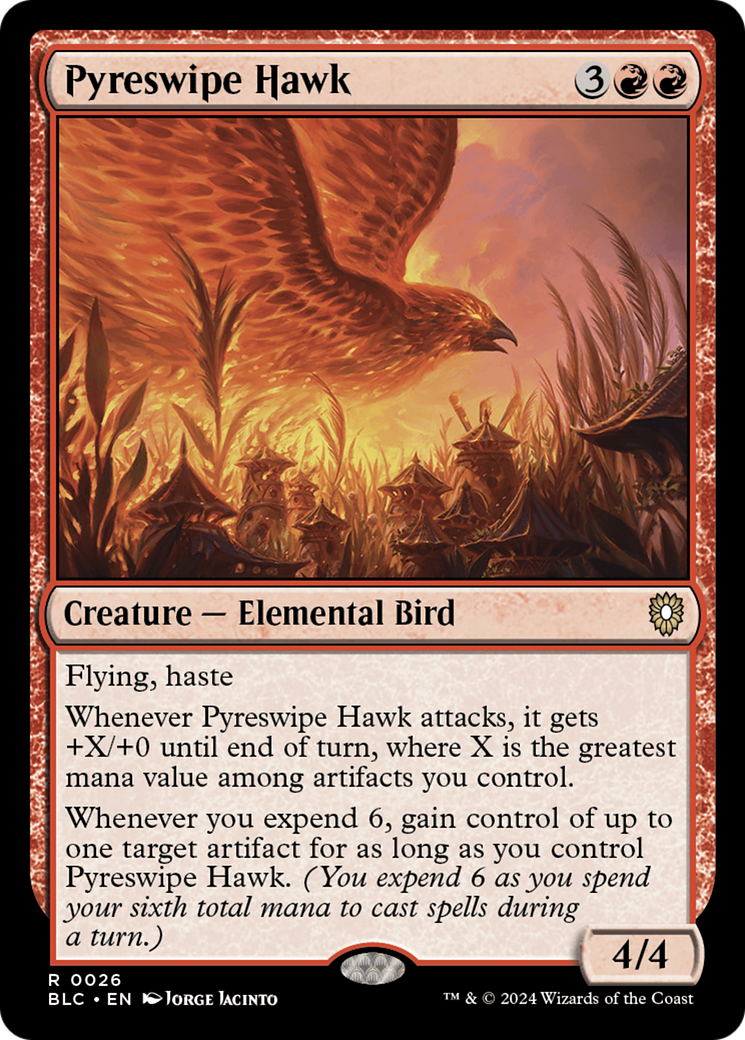 Pyreswipe Hawk [Bloomburrow Commander] | Kessel Run Games Inc. 