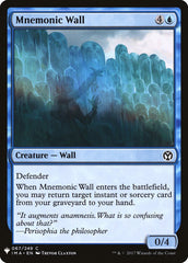 Mnemonic Wall [Mystery Booster] | Kessel Run Games Inc. 