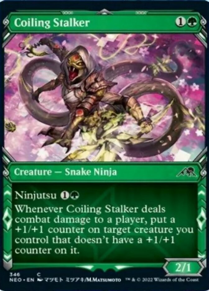 Coiling Stalker (Showcase Ninja) [Kamigawa: Neon Dynasty] | Kessel Run Games Inc. 