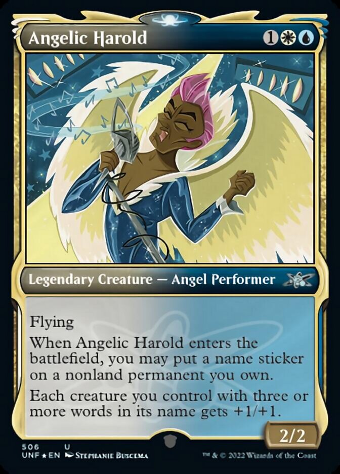 Angelic Harold (Showcase) (Galaxy Foil) [Unfinity] | Kessel Run Games Inc. 