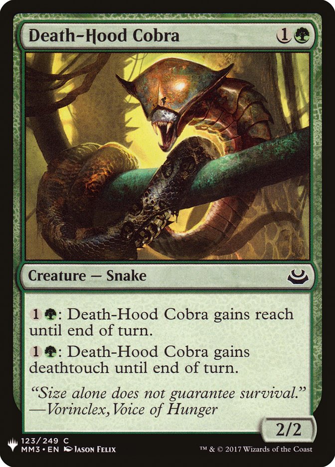 Death-Hood Cobra [Mystery Booster] | Kessel Run Games Inc. 