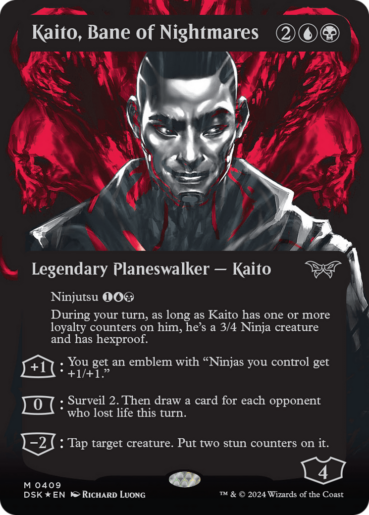 Kaito, Bane of Nightmares (Showcase) (Textured) [Duskmourn: House of Horror] | Kessel Run Games Inc. 