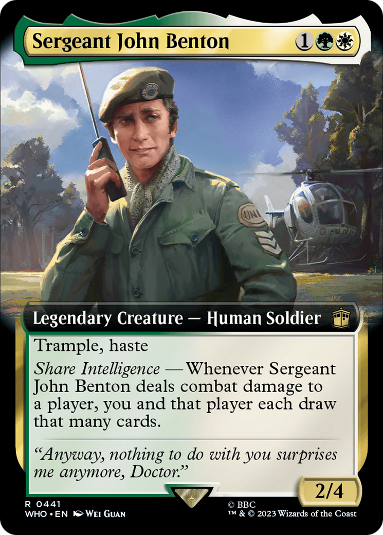 Sergeant John Benton (Extended Art) [Doctor Who] | Kessel Run Games Inc. 