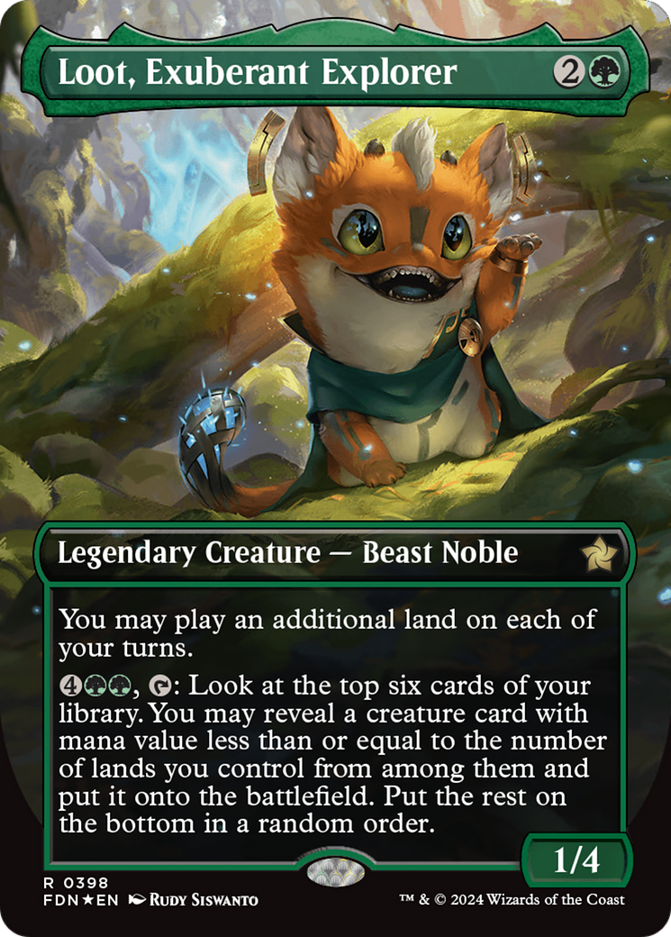 Loot, Exuberant Explorer (Borderless) (Mana Foil) [Foundations] | Kessel Run Games Inc. 