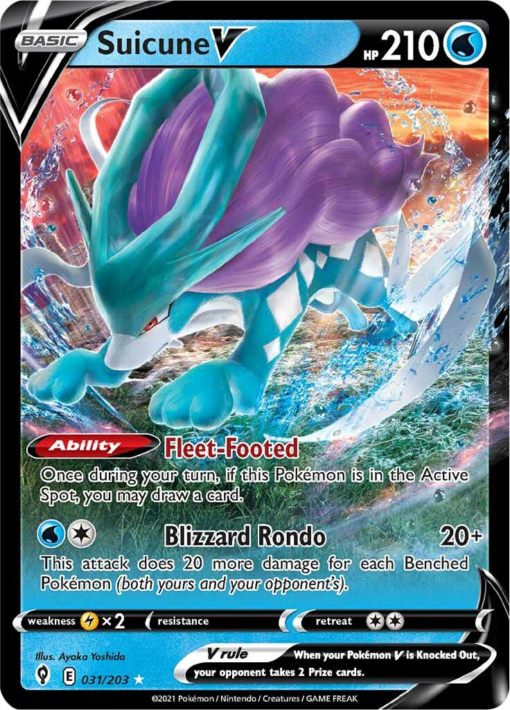 Suicune V (031/203) [Sword & Shield: Evolving Skies] | Kessel Run Games Inc. 