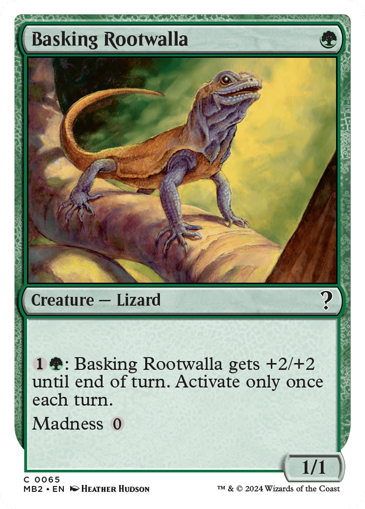 Basking Rootwalla (White Border) [Mystery Booster 2] | Kessel Run Games Inc. 