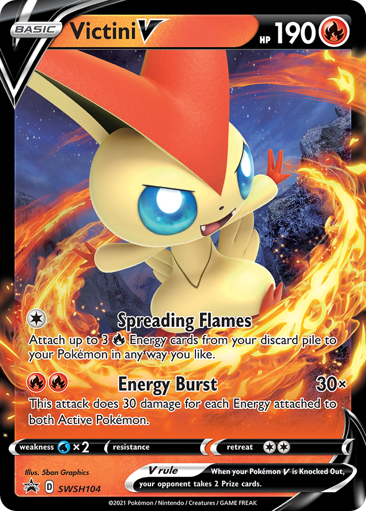 Victini V (SWSH104) [Sword & Shield: Black Star Promos] | Kessel Run Games Inc. 