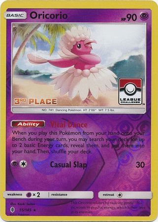 Oricorio (55/145) (League Promo 3rd Place) [Sun & Moon: Guardians Rising] | Kessel Run Games Inc. 