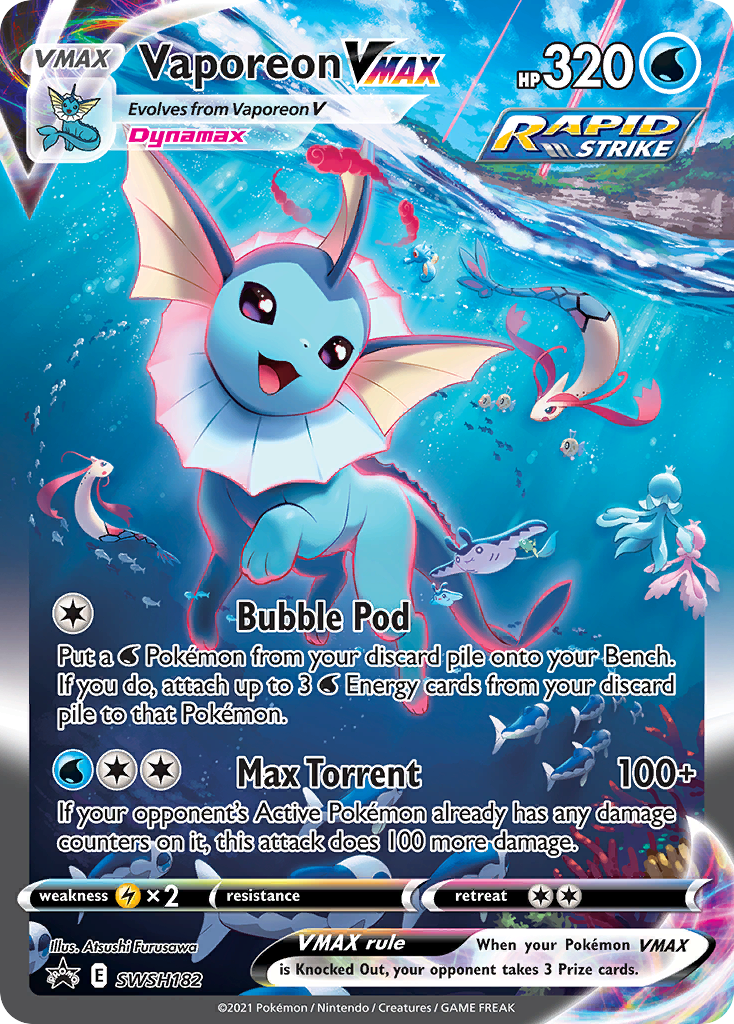 Vaporeon VMAX (SWSH182) (Jumbo Card) [Sword & Shield: Black Star Promos] | Kessel Run Games Inc. 