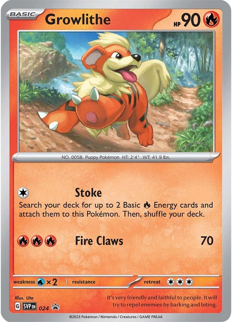 Growlithe (024) [Scarlet & Violet: Black Star Promos] | Kessel Run Games Inc. 