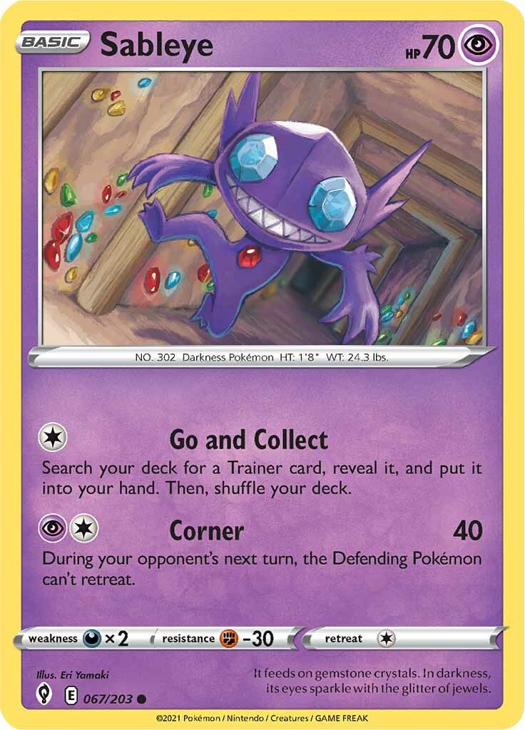 Sableye (067/203) [Sword & Shield: Evolving Skies] | Kessel Run Games Inc. 