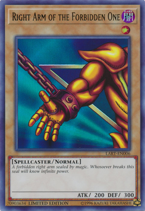 Right Arm of the Forbidden One [LART-EN006] Ultra Rare | Kessel Run Games Inc. 